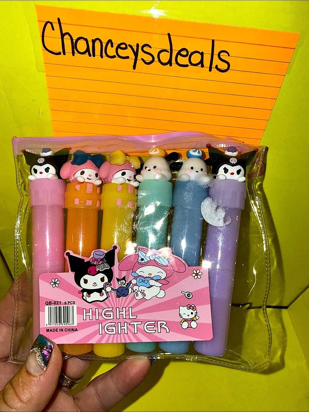 Sanrio Hello Kitty character highlighter set Multicolor Set NWT